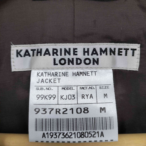 キャサリンハムネットロンドン KATHARINE HAMNETT LONDON チェック柄 ウールテーラードジャケット メンズ JPN:M